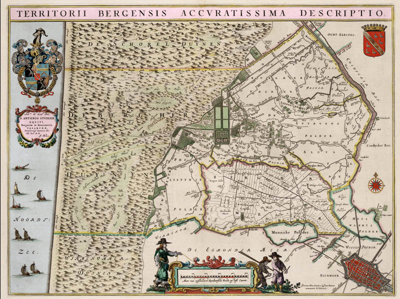 Historische plattegrond Bergen